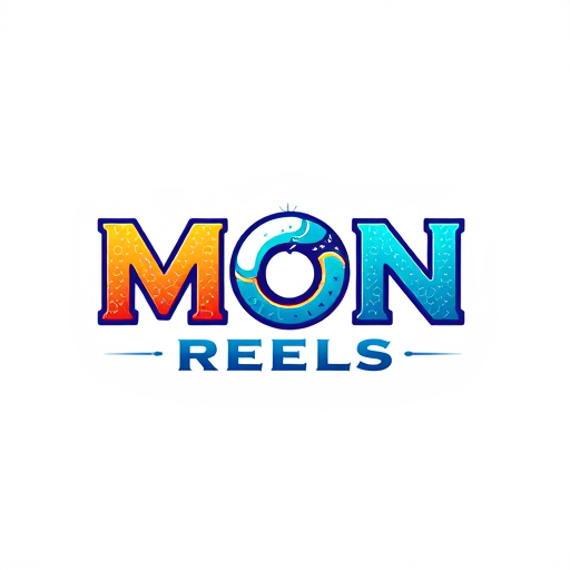 AI Design for The "MON" could be in a bold, colorful font, "D" could be a smaller accent, and "REELS" could be in a thinner, playful font with a gradient or textured effect.