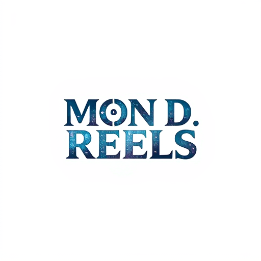 AI Design for Focus on the typography of "MON D. REELS" with a unique arrangement, color, and texture.