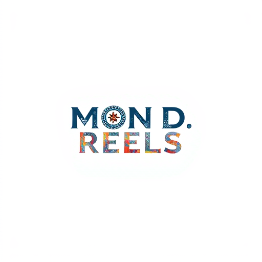 AI Design for Focus on the typography of "MON D. REELS" with a unique arrangement, color, and texture.