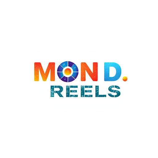 AI Design for Focus on the typography of "MON D. REELS" with a unique arrangement, color, and texture.The "MON" could be in a bold, colorful font, "D" could be a smaller accent, and "REELS" could be in a thinner, playful font with a gradient or textured effect.