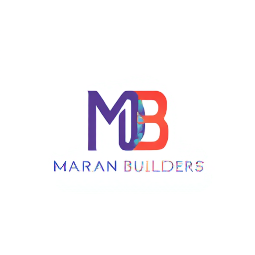 AI Design for Design a monogram logo for 'MB' with an interwoven style, where the letters overlap and form a seamless, unified structure. Integrate 'Maran Builders' subtly into the design, either as part of the base of the 'B' or underneath the monogram. Use a vibrant and modern color palette, such as:Dual-Tone Contrast: Dark navy and bright coral red, symbolizing trust and energy.Triadic Palette: Deep purple, bright yellow, and teal green for a creative, bold look.Metallic Fusion: A combination of brushed gold, copper, and steel gray for a luxurious yet industrial appearance.Vivid Earth: Burnt orange, forest green, and sandy beige to reflect natural and sustainable building practices.Gradient Glow: A sleek gradient transitioning from cobalt blue to fiery red for a dynamic, forward-thinking vibe.Incorporate subtle textures or shadow effects to give depth to the logo, making it stand out on both digital and print mediums. The typography for 'Maran Builders' should complement the monogram—clean, bold, and modern, with alignment that creates balance and cohesion."