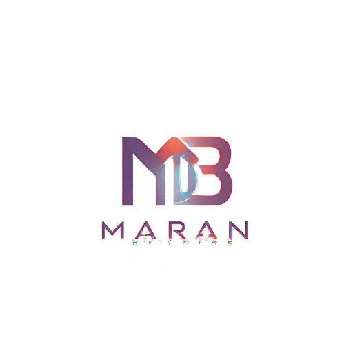 AI Design for Design a monogram logo for 'MB' with an interwoven style, where the letters overlap and form a seamless, unified structure. Integrate 'Maran Builders' subtly into the design, either as part of the base of the 'B' or underneath the monogram. Use a vibrant and modern color palette, such as:Dual-Tone Contrast: Dark navy and bright coral red, symbolizing trust and energy.Triadic Palette: Deep purple, bright yellow, and teal green for a creative, bold look.Metallic Fusion: A combination of brushed gold, copper, and steel gray for a luxurious yet industrial appearance.Vivid Earth: Burnt orange, forest green, and sandy beige to reflect natural and sustainable building practices.Gradient Glow: A sleek gradient transitioning from cobalt blue to fiery red for a dynamic, forward-thinking vibe.Incorporate subtle textures or shadow effects to give depth to the logo, making it stand out on both digital and print mediums. The typography for 'Maran Builders' should complement the monogram—clean, bold, and modern, with alignment that creates balance and cohesion."