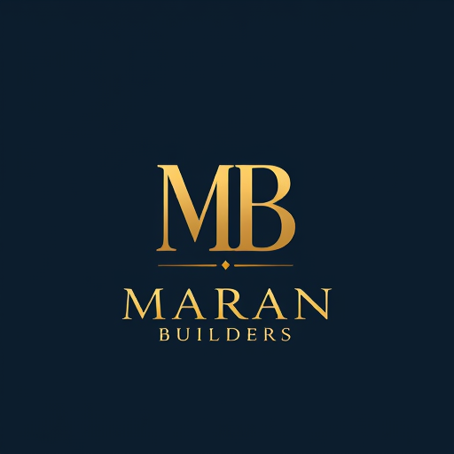 AI Design for Design a premium monogram for 'MB' with elegant serif fonts or custom letterforms. Include 'Maran Builders' below the monogram in a complementary, high-end typeface. Use a luxurious color palette of gold, navy blue, and black to exude sophistication."