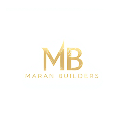 AI Design for "Create a seamless monogram for 'MB' where the letters are intertwined with 'Maran Builders' itself. For example, incorporate the full name into the base of the 'M' or 'B'. Use a clean, modern font and a neutral palette with optional gold accents to emphasize trust and expertise."
