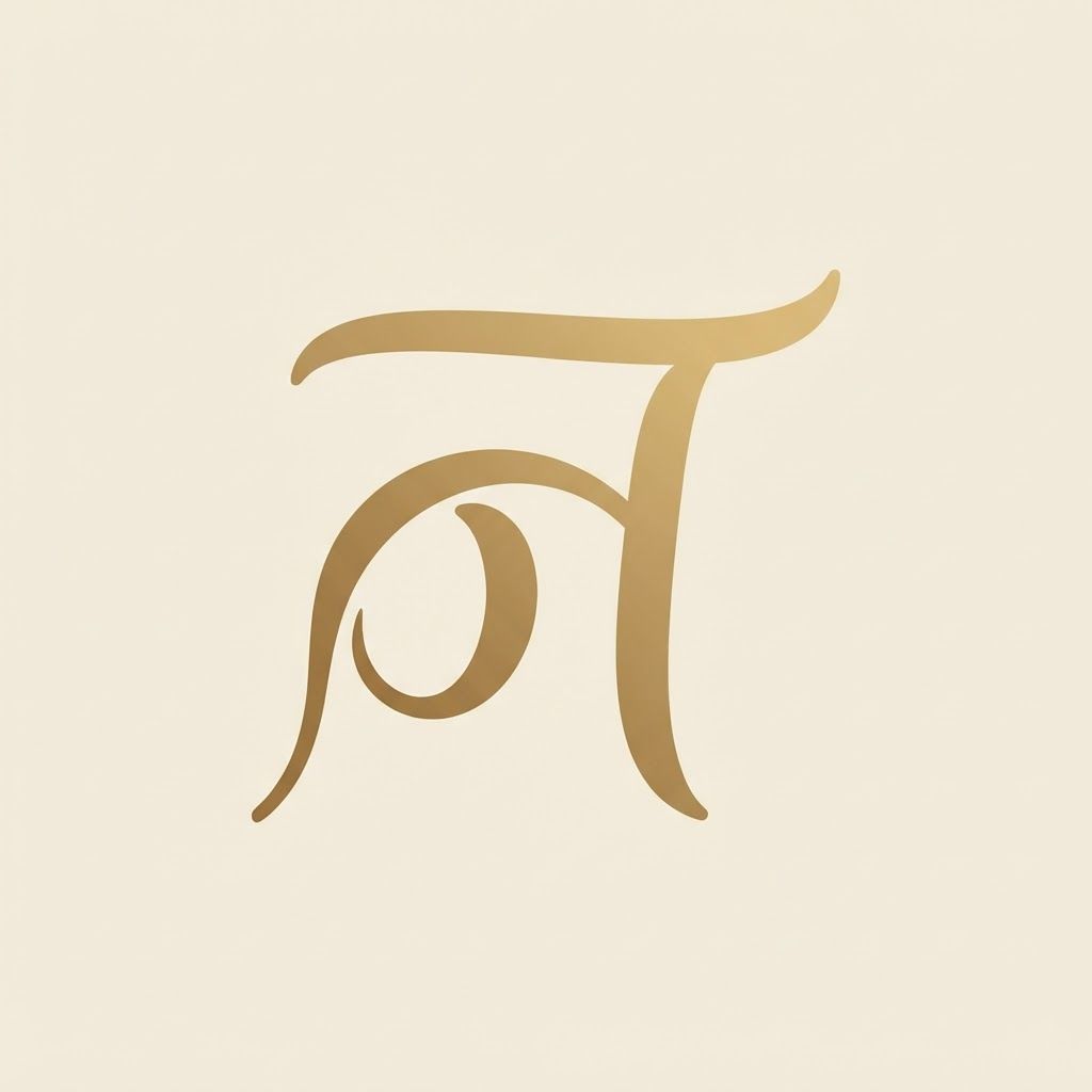 A minimalist luxury monogram logo of the Hindi letter 'न' (Na) for the brand Naimat, elegant curvy calligraphy style, smooth flowing organic lines representing blessings and grace, vector icon, flat design, clean solid background, premium
This is a square 1:1 image for posts. Fill the whole frame edge to edge and scale the subject large. Do not leave empty margin.