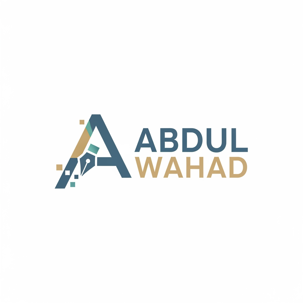 AI Design for I want to create a logo for my portfolio website. the logo name is " Abdul Wahad