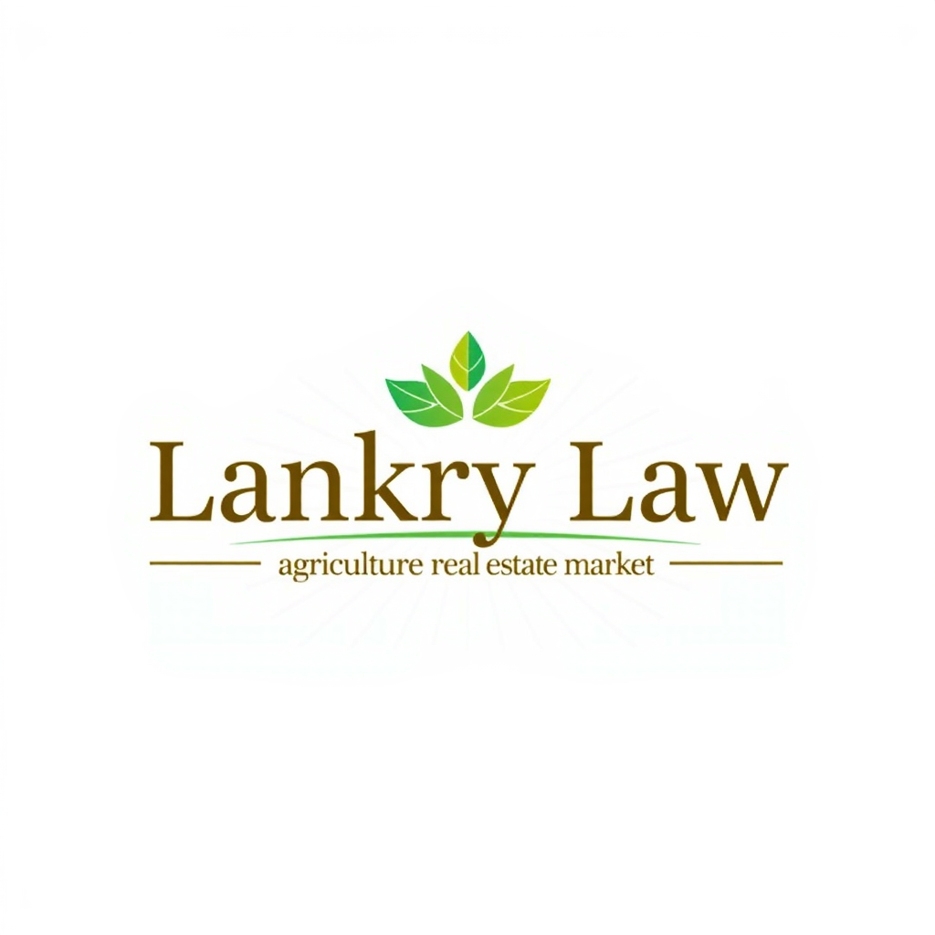 AI Design for law firm, write "lankry law" focus on agriculture and real estate market. warm colors.