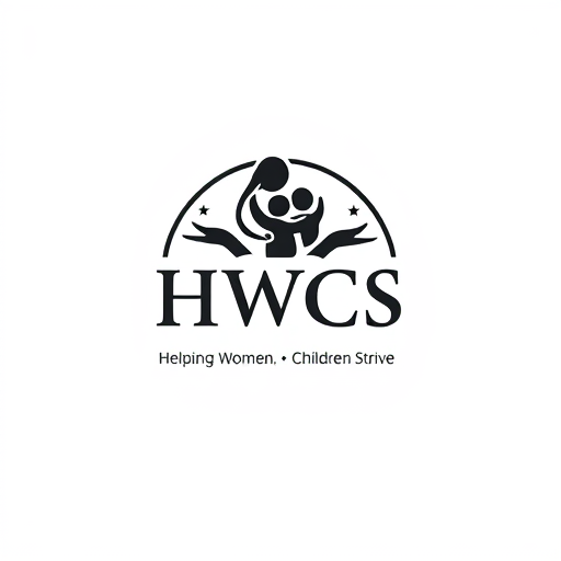 AI Design for create a logo for Business Name “Helping Women Children Strive”, Business Description “Social action non-profit. Helping underserved communities to succeed in shelter, work, education focusing on women and children.”, Target Audience or Customers i want to target “Underserved women and children”, idea or concept of how i want logo to be designed “Would like the intials HWCS in a semi-circle with hands holding a women holding a child something like this”, font style “bold”, Color “Black”.