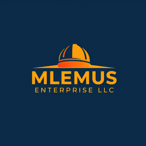 AI Design for create a logo for “MLEMUS Enterprises LLC” element i like tou use in my logo is construction hat