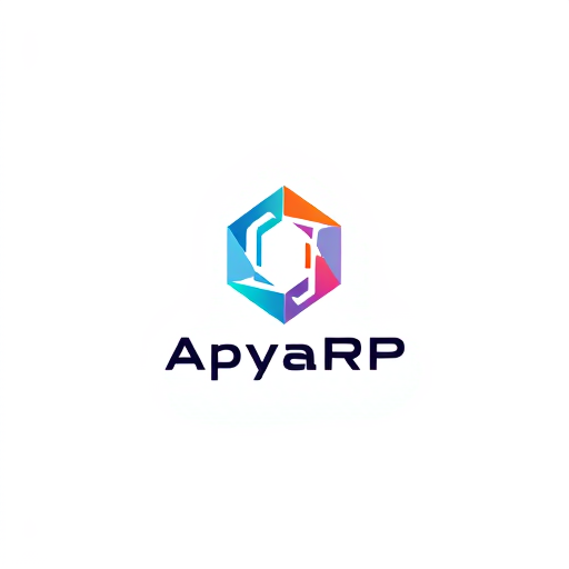 AI Design for an abstract logo of geometric shapes, for a trendy technological APP with only 2 colors