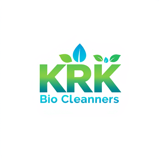 AI Design for i want the logo name as KRK Bio Cleaners.it is a brand name for chemical free organic bioenzyme want the logo to be in green and blue color with popping look