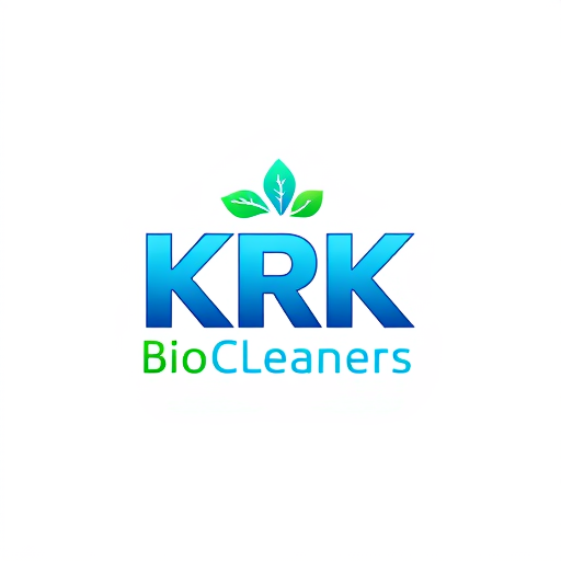 AI Design for i want the logo name as KRK Bio Cleaners.it is a brand name for chemical free organic bioenzyme want the logo to be in green and blue color with popping look. give it more offset backgroung with logo mark