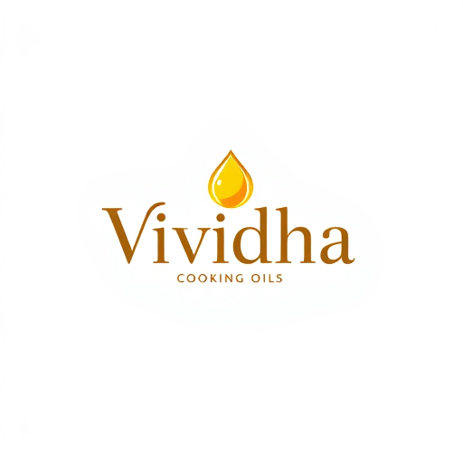 Professional logo design. Create a modern and visually appealing logo for a peanut cooking oil brand named 'Vividha.' The design should reflect purity, health, and the natural essence of peanuts. Use warm, earthy tones like golden yellow, brown, and green to symbolize freshness and quality. Incorporate a peanut or peanut oil droplet in a creative way, ensuring the design feels premium and trustworthy. The typography should be elegant yet bold, making the brand name stand out. The overall look should be simple, memorable, and suitable for product packaging and branding