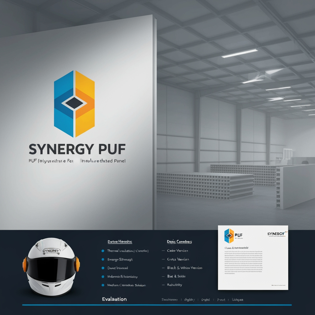 AI Design for About the Brand
Synergy PUF manufactures PUF (Polyurethane Foam) Insulated Panels used in cold
storages, warehouses, clean rooms, industrial buildings, and modular construction
projects.
Key product benefits:
• Thermal Insulation
• Energy Efficiency
• Durability
• Fast Installation
• Modern Construction Solution
Design Task
Design a modern and professional logo for Synergy PUF.
The logo should communicate:
• Thermal Insulation
• Industrial Strength
• Energy Efficiency
• Innovation
• Reliability
Design Direction
• Clean & Corporate
• Modern Industrial
• Premium & Scalable
• Suitable for both digital and print applications
Deliverables
• 2–3 Logo Concepts
• Color Version
• Black & White Version
• 1–2 Basic Mockups (Factory Signage, Helmet, Letterhead, etc.)
Evaluation Criteria
• Creativity
• Relevance to Industry
• Professional Appeal
• Scalability
• Uniqueness
Objective
Create a distinctive and memorable logo that positions Synergy PUF as a trusted and
innovative insulated panel brand.