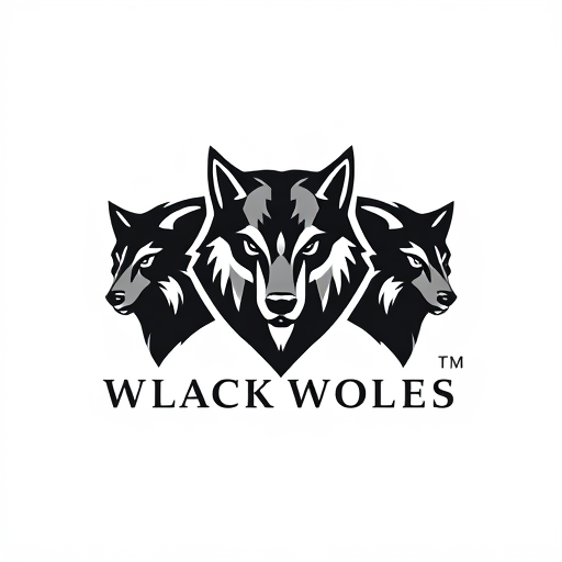 AI Design for Three black wolves
