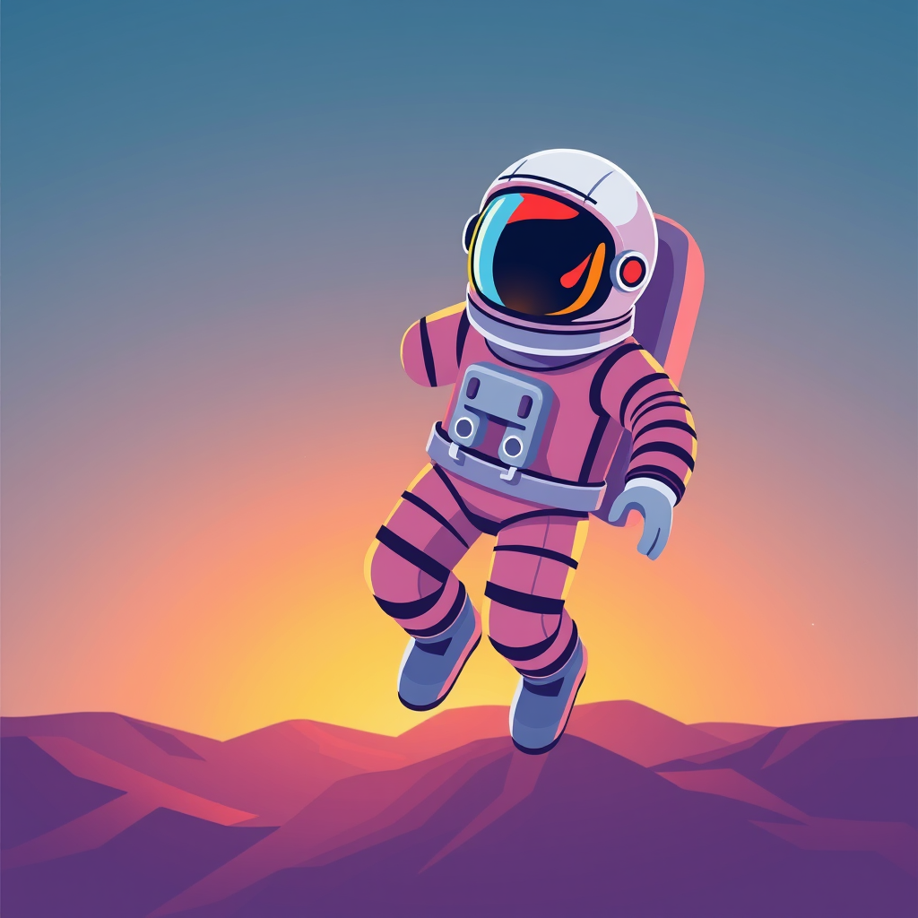 AI Design for use a colorful 3d astronaut to reference an argonaut. Logo should show innovation and leading forward. make it playful but keep the professional tone