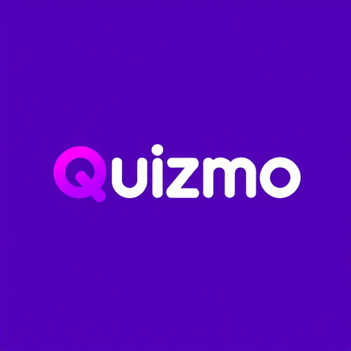 AI Design for Design a logo for a trivia game called Quizmo. The app features users competing in knowledge-based challenges, earning points, and climbing a leaderboard. At the end of each sprint, the top player wins a real cash prize. The logo should use the Clash Grotesk typeface for the word ‘Quizmo,’ with a modern and bold style. Use a vibrant purple color palette, incorporating gradients or complementary shades to convey excitement. Highlight the concept of real money rewards subtly, perhaps by integrating a money symbol or dollar sign in the design. The style should be clean, minimalist, and visually striking, optimized for high visibility on iOS devices.