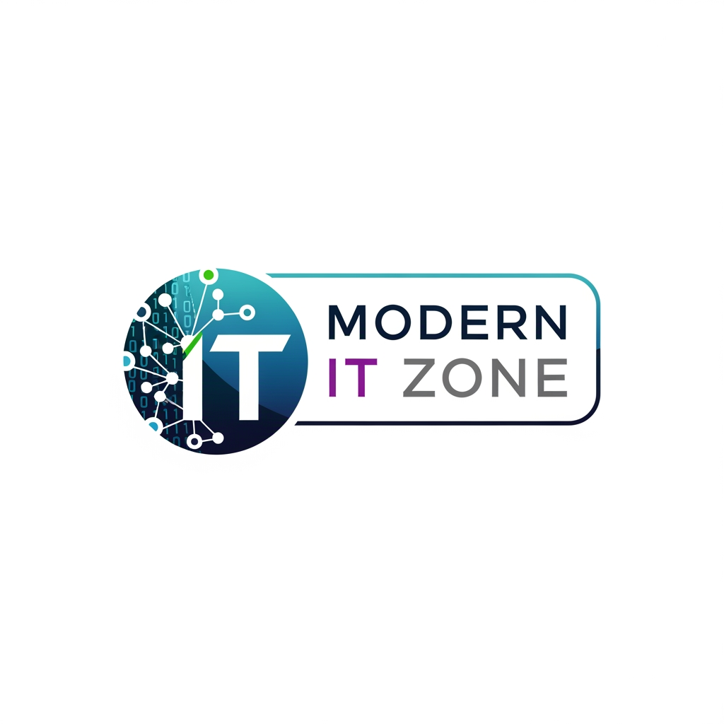 AI Design for Logo for it center, IT center Name: Modern IT Zone