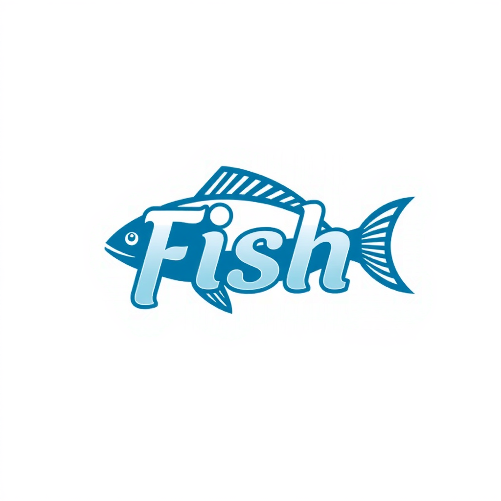 I need a custom logo made out of the text itself, NO copy paste at all.Needs to be something uniue to its business.Clean, neat, simplelaut unique.'Fish'