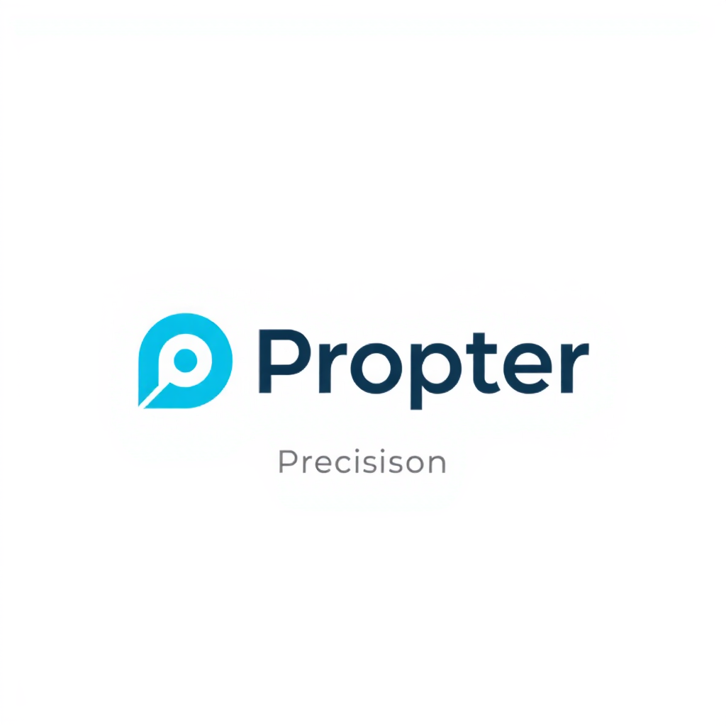 AI Design for A logo for a software as a service named Propter. The logo must transmit the precision ideia and must have minimalist style.