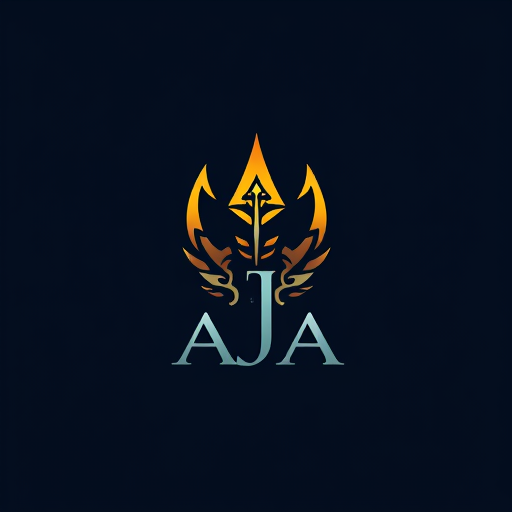 AI Design for Design a logo on the name of AJA using the Trident, more astatic