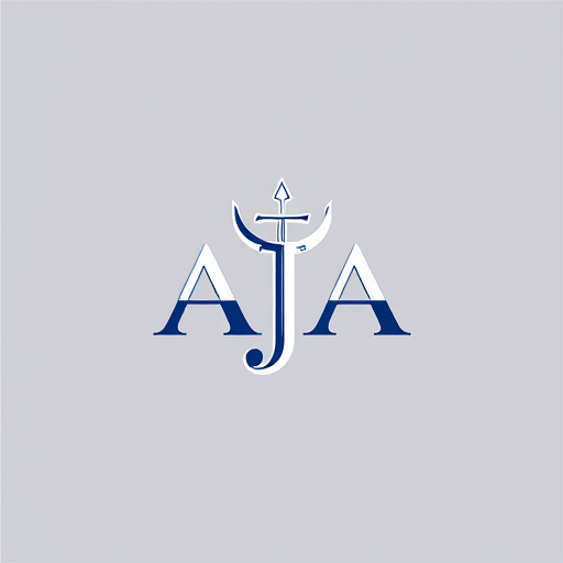 AI Design for Design a logo on the name of AJA using the trident