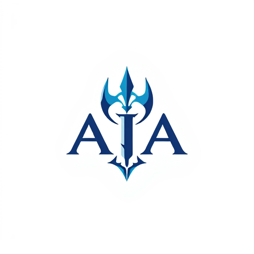AI Design for Design a logo on the name of AJA using the Trident, more astatic