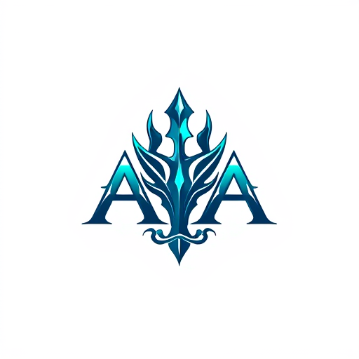 AI Design for Design a logo on the name of AJA using the Trident, more astatic, unique