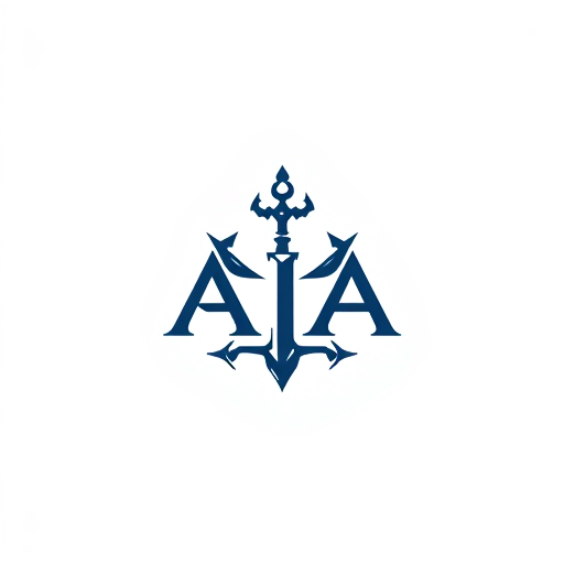AI Design for Design a logo on the name of AJA using the trident