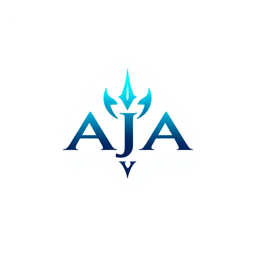 AI Design for Design a logo on the name of AJA using the Trident, more astatic