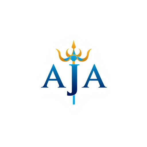 AI Design for Design a logo on the name of AJA using the trident