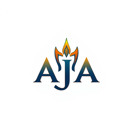 AI Design for Design a logo on the name of AJA using the Trident, more astatic