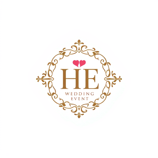 AI Design for HE logo in wedding events