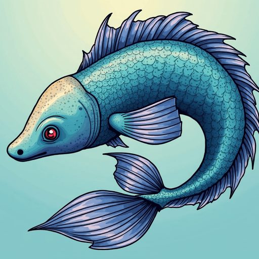 AI Design for a pangolin fish hybrid mermaid