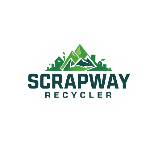 AI Design for SCRAPWAY RECYCLER this is a logo name and this brand work to collect scrap from user