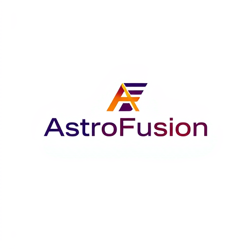 AI Design for Design a logi within text A and F. The brand name is AstroFusion