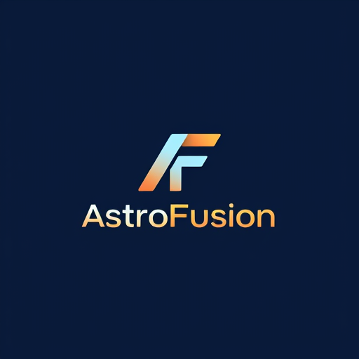 AI Design for Design a logi within text A and F. The brand name is AstroFusion