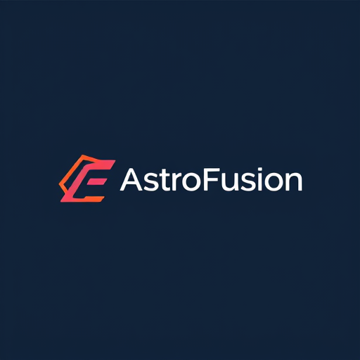 AI Design for Design a logi within text A and F. The brand name is AstroFusion