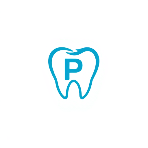 AI Design for tooth Dental Logo with letter P and K embeded