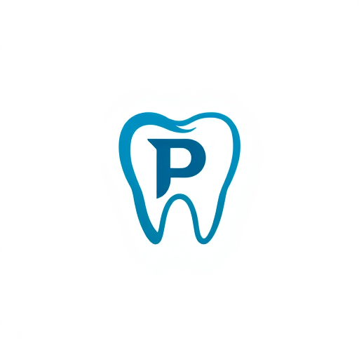 AI Design for tooth Dental Logo with letter P and K embeded