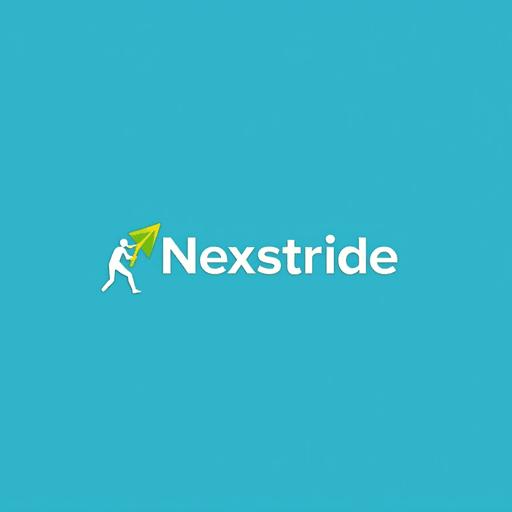 AI Design for Font and Style:Use a modern, sans-serif font for "Nex" to give it a futuristic and clean look.For "stride," choose a dynamic font that suggests movement, with slightly italicized or slanted characters to give the impression of forward motion."Elevate" can be in a sleek, minimal font, placed beneath or alongside "Nexstride" to signify upliftment and support.Visual Elements:Incorporate a subtle, upward arrow or diagonal line that starts under or near the "s" in "stride," extending forward and upward, symbolizing growth and forward motion.You could also use a figure or abstract shape taking a step, positioned near or integrated into the "d" in "stride" to emphasize the concept of stepping forward.Color Scheme:Use a gradient from a deep, trustworthy blue (for "Nex") to a vibrant green or teal (for "stride"), symbolizing progress and innovation."Elevate" can be in a lighter shade or a neutral grey, keeping it understated but impactful.Icon:Consider incorporating a minimalistic, upward-tilted arrow or a stylized staircase that complements the typography. This icon could also be used standalone for smaller branding needs like social media avatars or app icons.