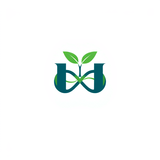 AI Design for Please design a logo that is a letter H, the bottom of which is an infinity sign that has turned into two leaves at the top.
