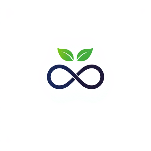 AI Design for Please design a logo that is a letter H, the bottom of which is an infinity sign that has turned into two leaves at the top.