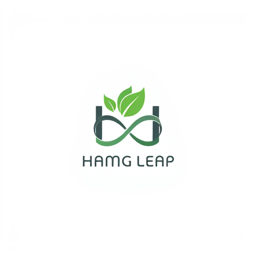 AI Design for A logo with a leaf & H letter & infinity icon