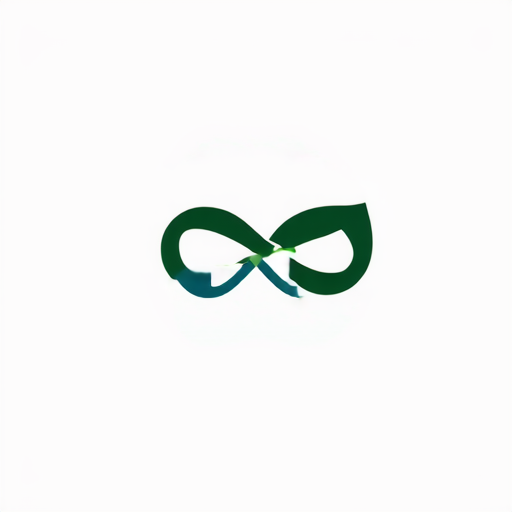 AI Design for Please design a logo that is a letter H, the bottom of which is an infinity sign that has turned into two leaves at the top.