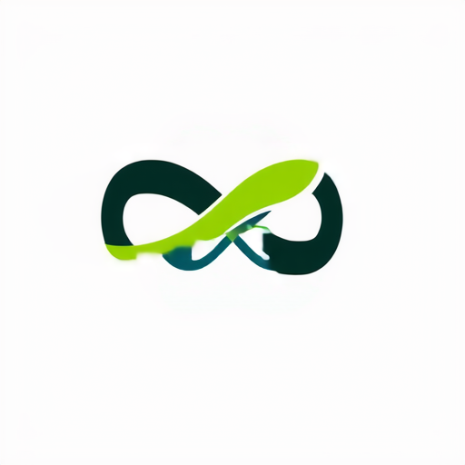 AI Design for Please design a logo that is a letter H, the bottom of which is an infinity sign that has turned into two leaves at the top.