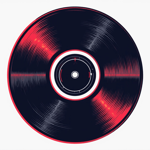 AI Design for it's a music event planner, include a vinyl in the image