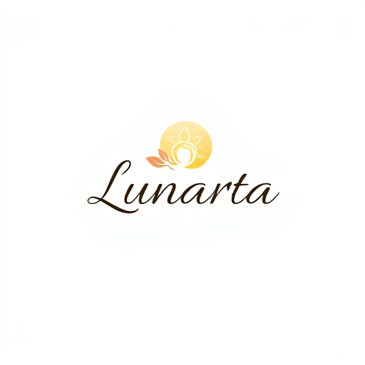 AI Design for simple, natural with the name "Lunarta" elegant, graceful 