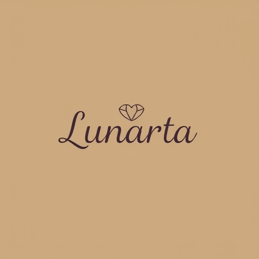 AI Design for brand name "Lunarta", simple, cute, contemporary, feminine with a khaki background, without a slogan,