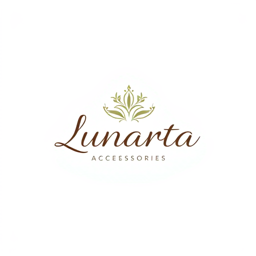AI Design for accessories, simple, natural with the name "Lunarta" elegant, graceful 